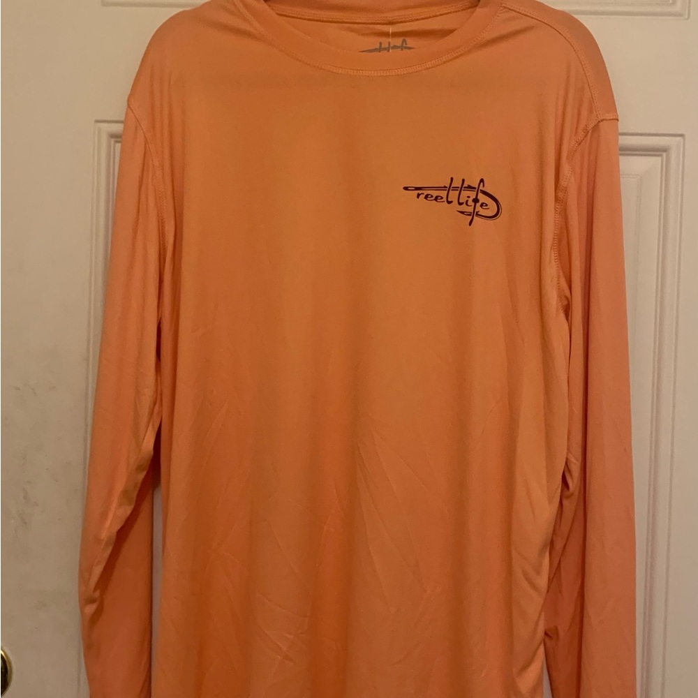 Men’s Reel Life long jersey t shirt art design lightweight summer Sun UV NWT d